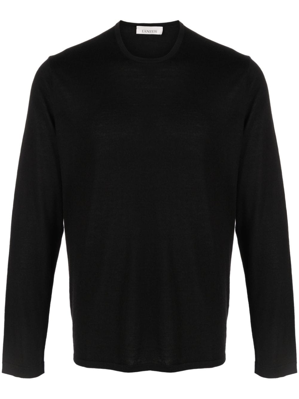 Laneus crew-neck fine-knit jumper - Black von Laneus