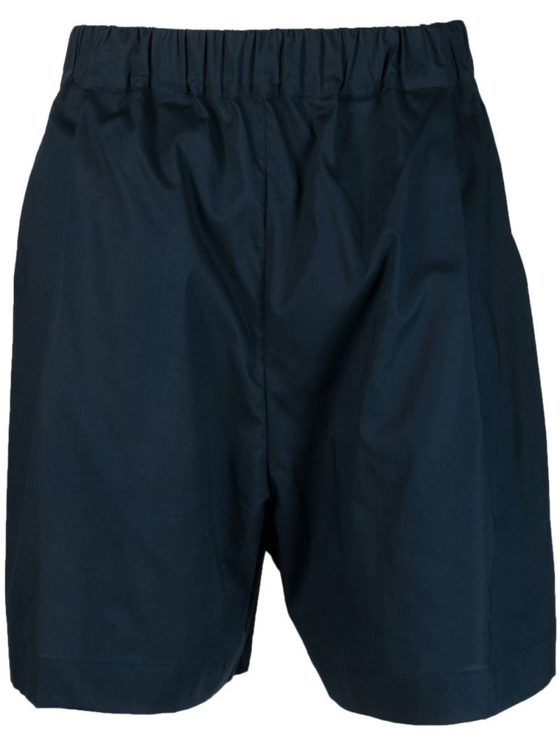 Laneus embroidered-logo cotton shorts - Blue von Laneus