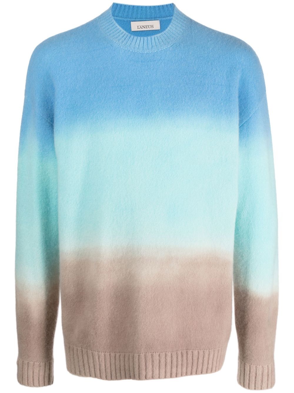 Laneus fine-knit crew-neck jumper - Blue von Laneus