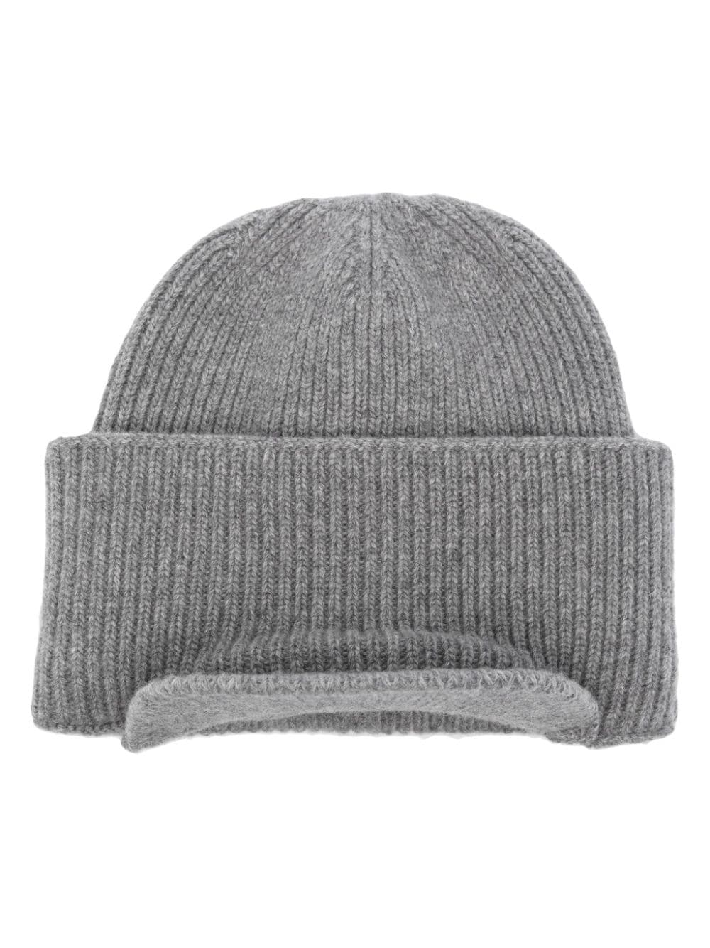 Laneus flat-peak virgin wool beanie - Grey von Laneus