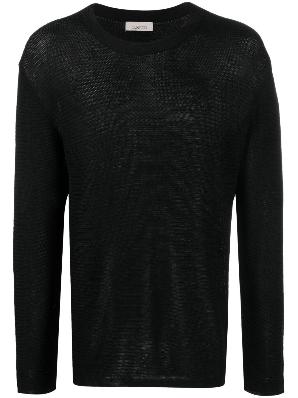 Laneus long-sleeve knit sweater - Black von Laneus