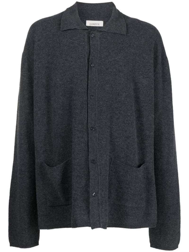 Laneus long-sleeved button-up cardigan - Grey von Laneus