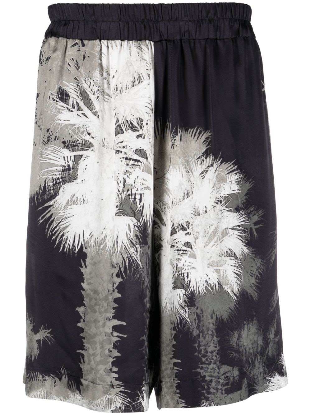 Laneus palm-tree print shorts - Black von Laneus