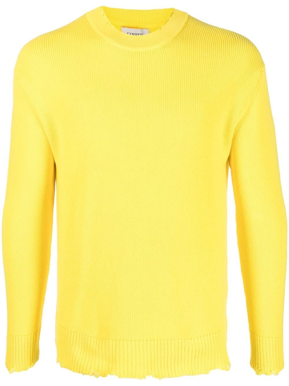 Laneus ribbed-knit jumper - Yellow von Laneus