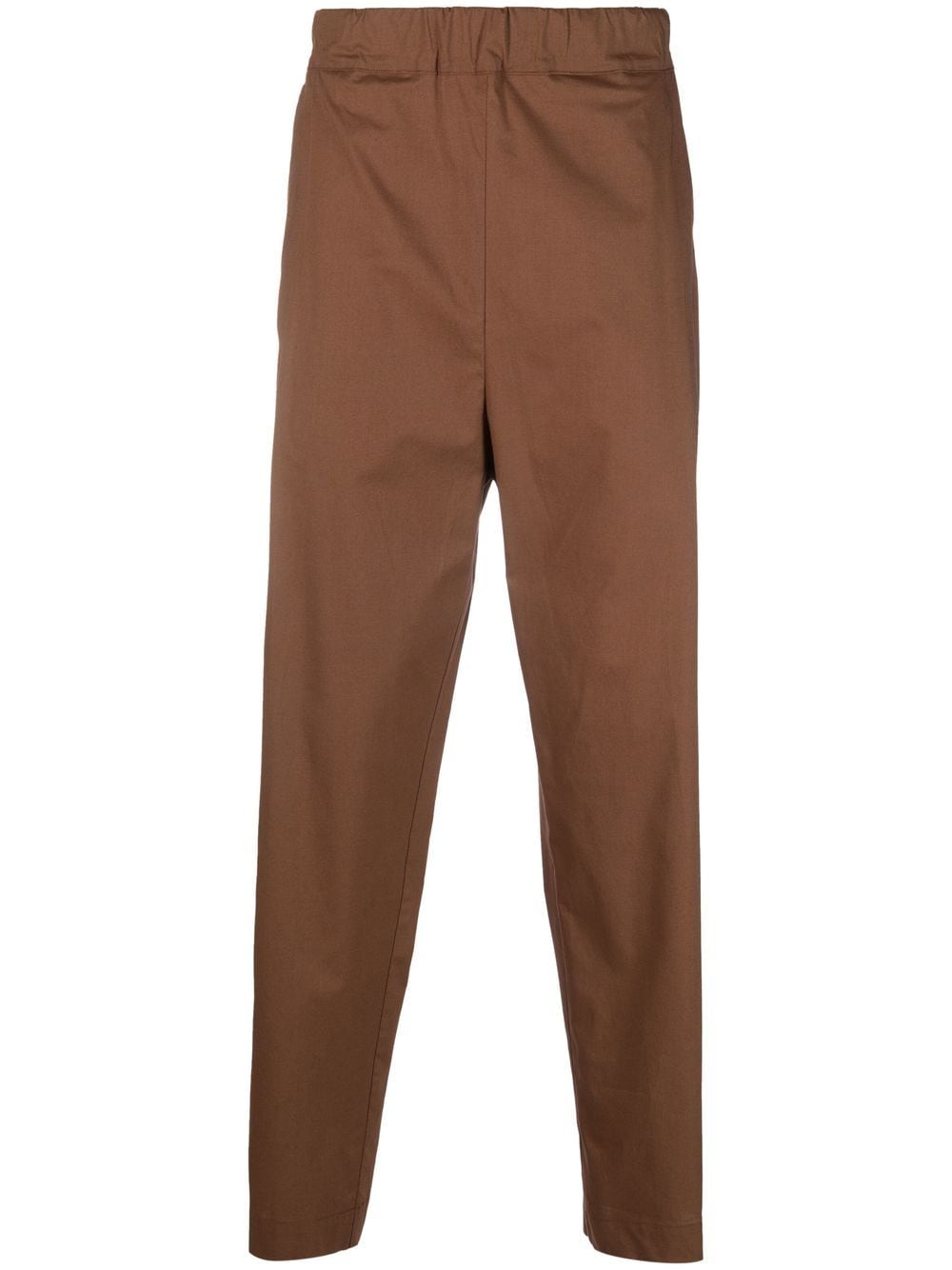 Laneus stretch-cotton tapered trousers - Brown von Laneus