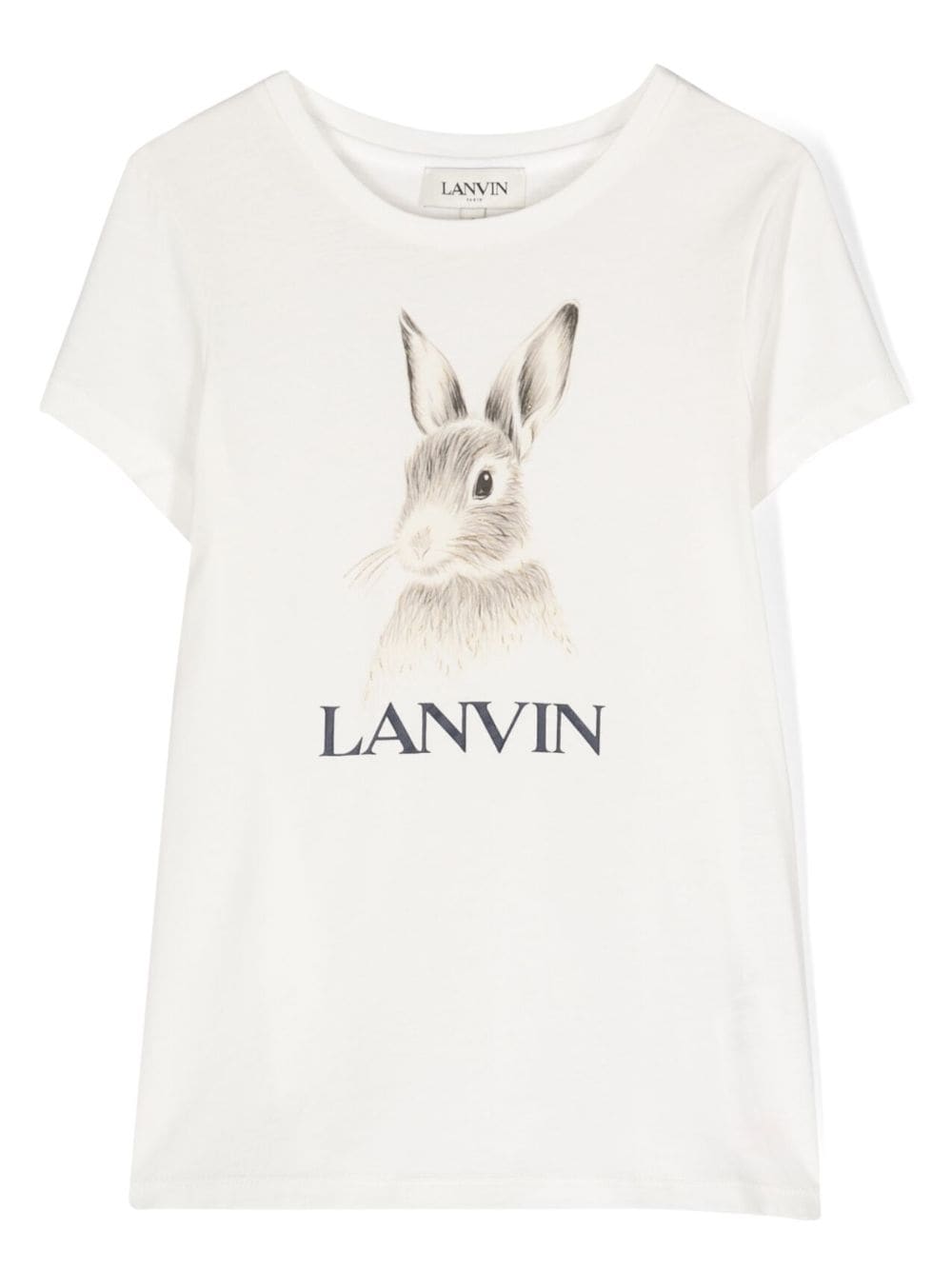Lanvin Enfant Botanica rabbit-print cotton T-shirt - White von Lanvin Enfant
