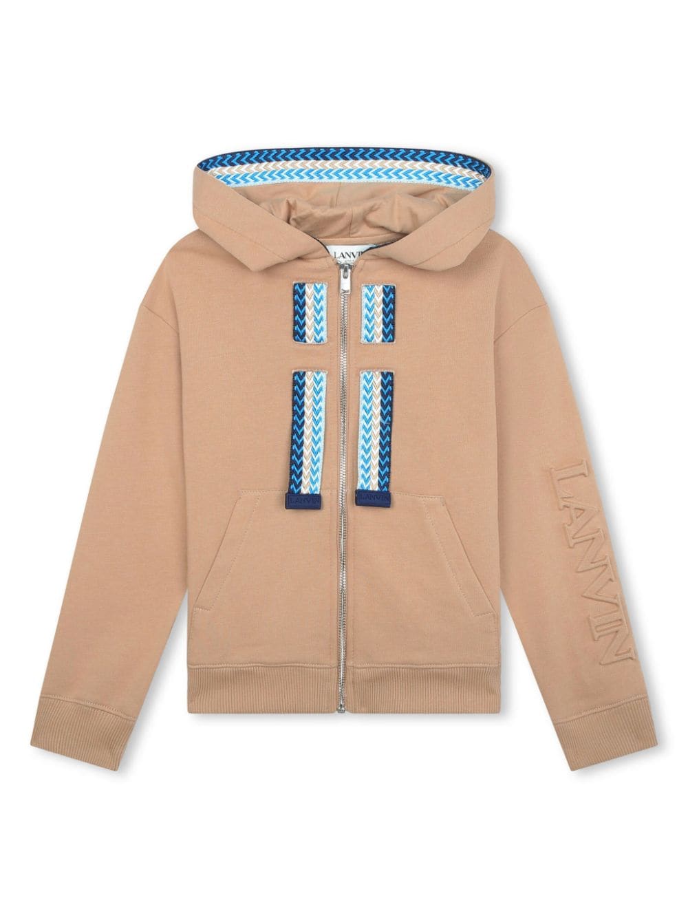 Lanvin Enfant chevron-appliqué cotton cardigan - Neutrals von Lanvin Enfant