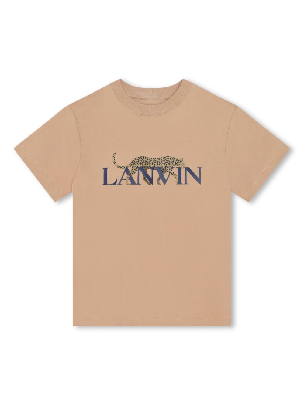 Lanvin Enfant leopard-print cotton T-shirt - Neutrals