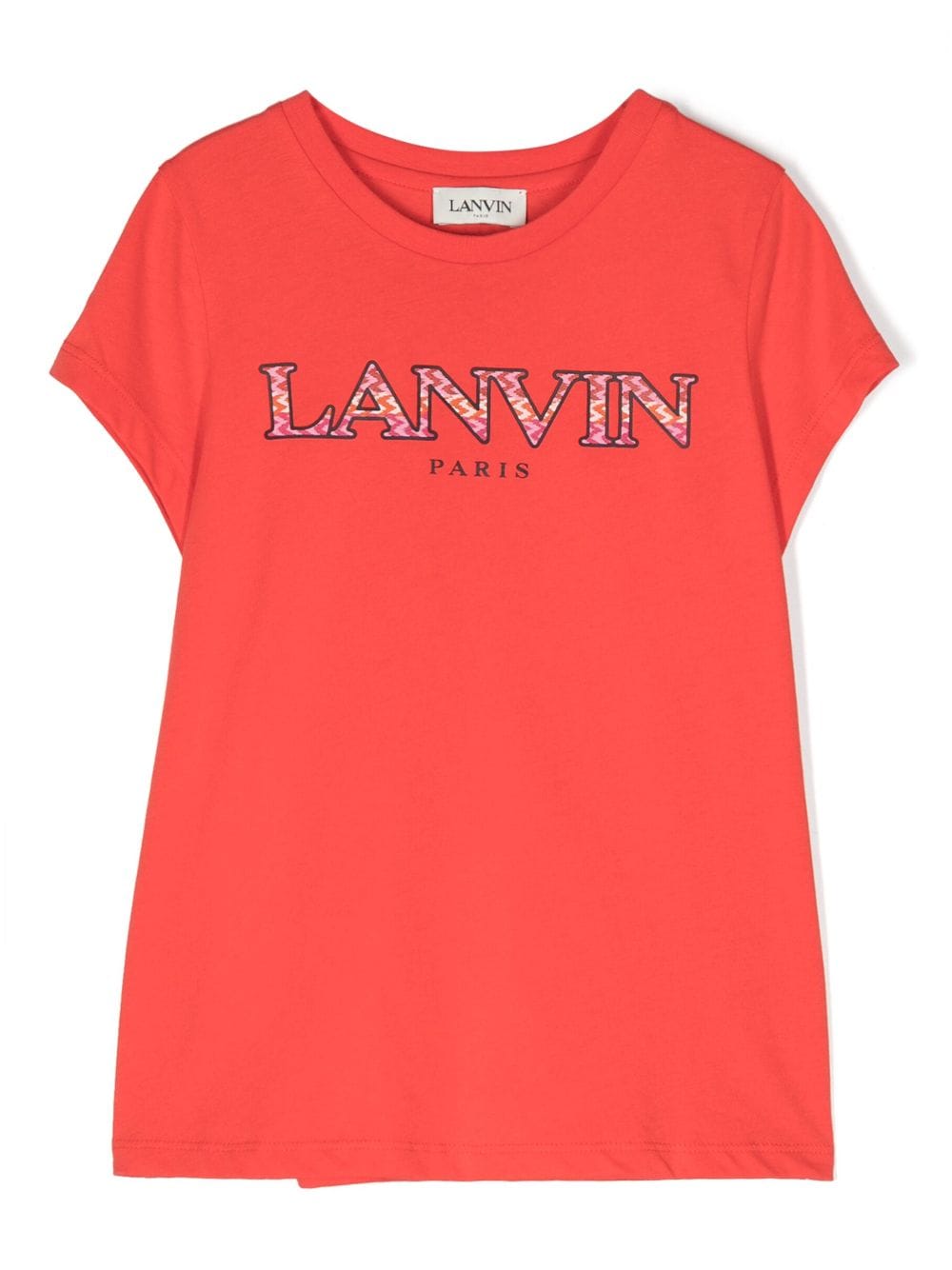 Lanvin Enfant logo-appliqué organic cotton T-shirt - Red von Lanvin Enfant