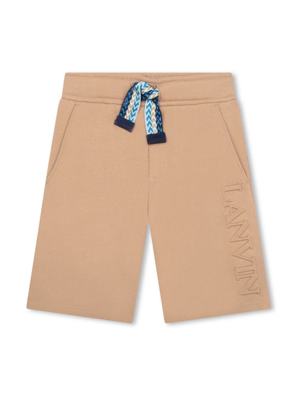 Lanvin Enfant logo-embossed cotton shorts - Neutrals von Lanvin Enfant