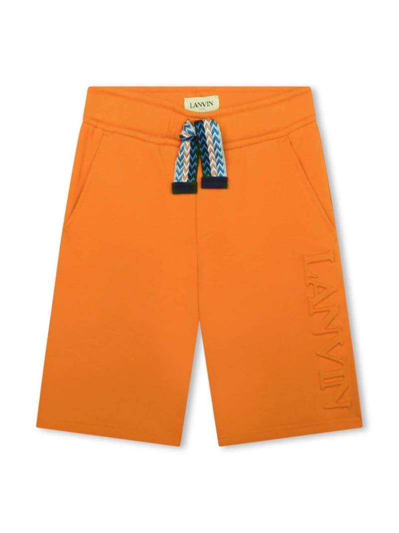 Lanvin Enfant logo-embossed cotton shorts - Orange von Lanvin Enfant