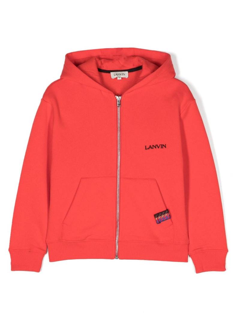 Lanvin Enfant logo-embroidered hooded jacket von Lanvin Enfant