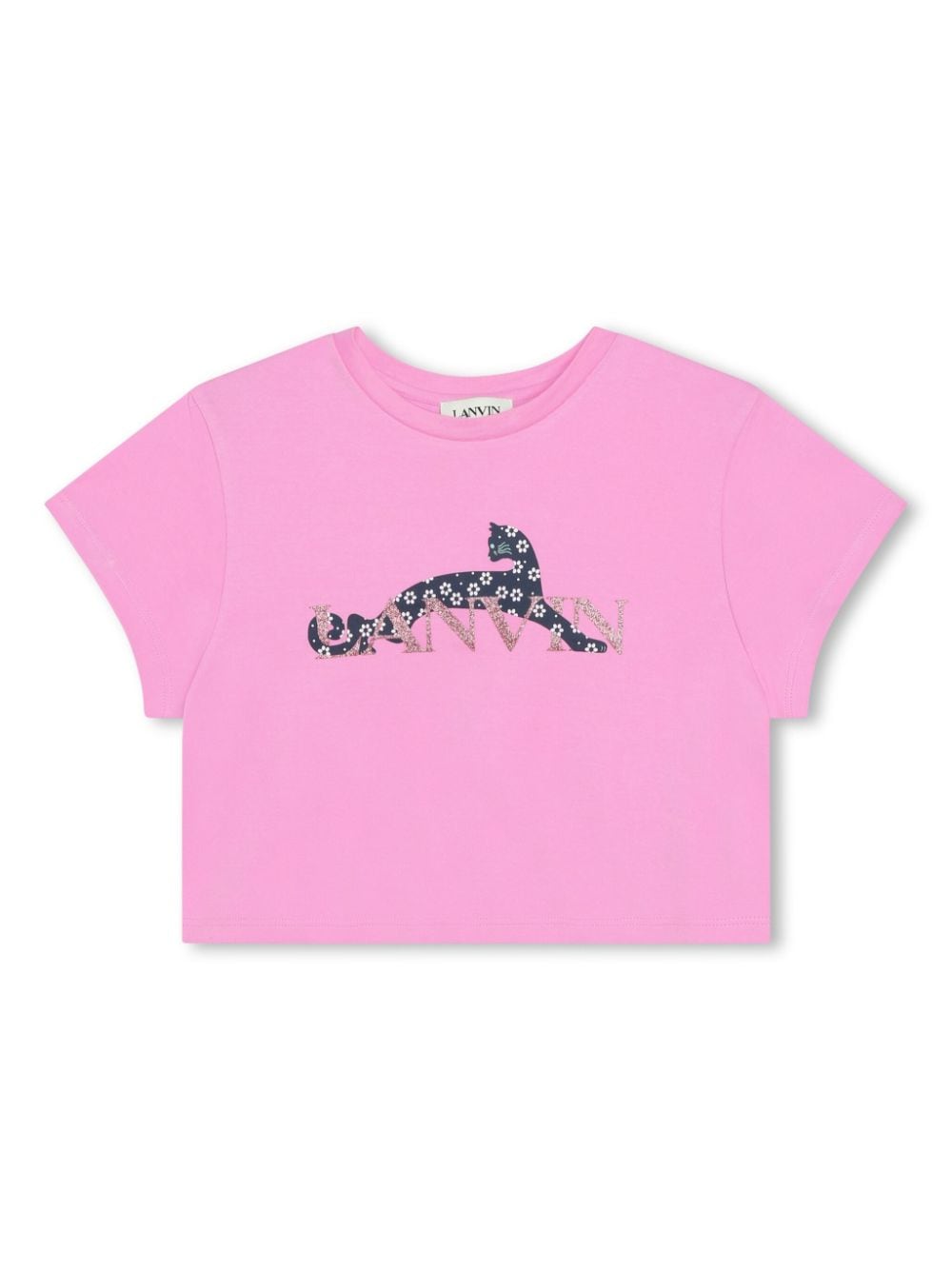 Lanvin Enfant logo-print cotton T-shirt - Pink von Lanvin Enfant