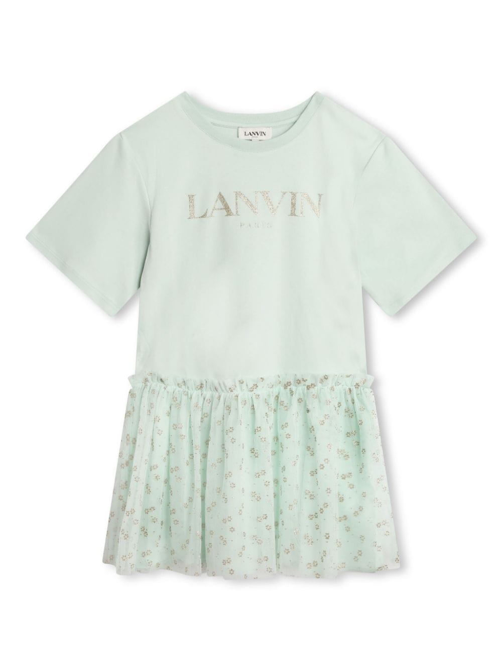 Lanvin Enfant logo-print cotton dress - Green von Lanvin Enfant