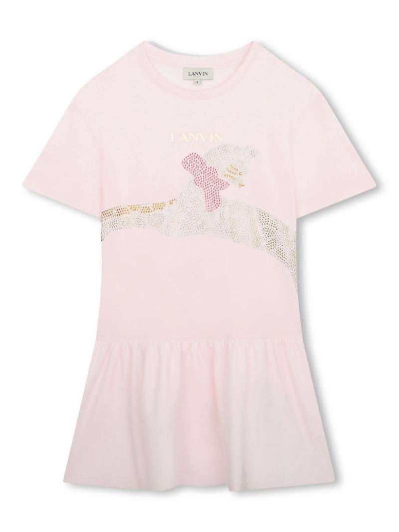 Lanvin Enfant logo-print cotton dress - Pink von Lanvin Enfant