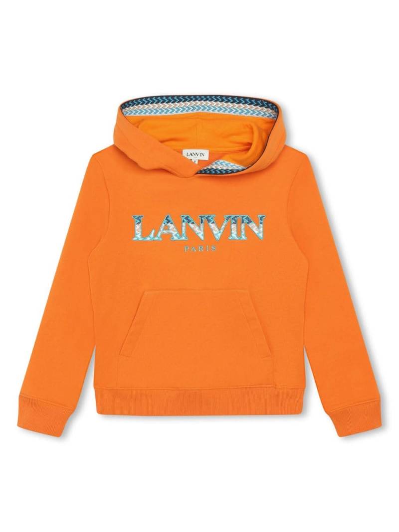 Lanvin Enfant logo-print cotton hoodie - Orange von Lanvin Enfant