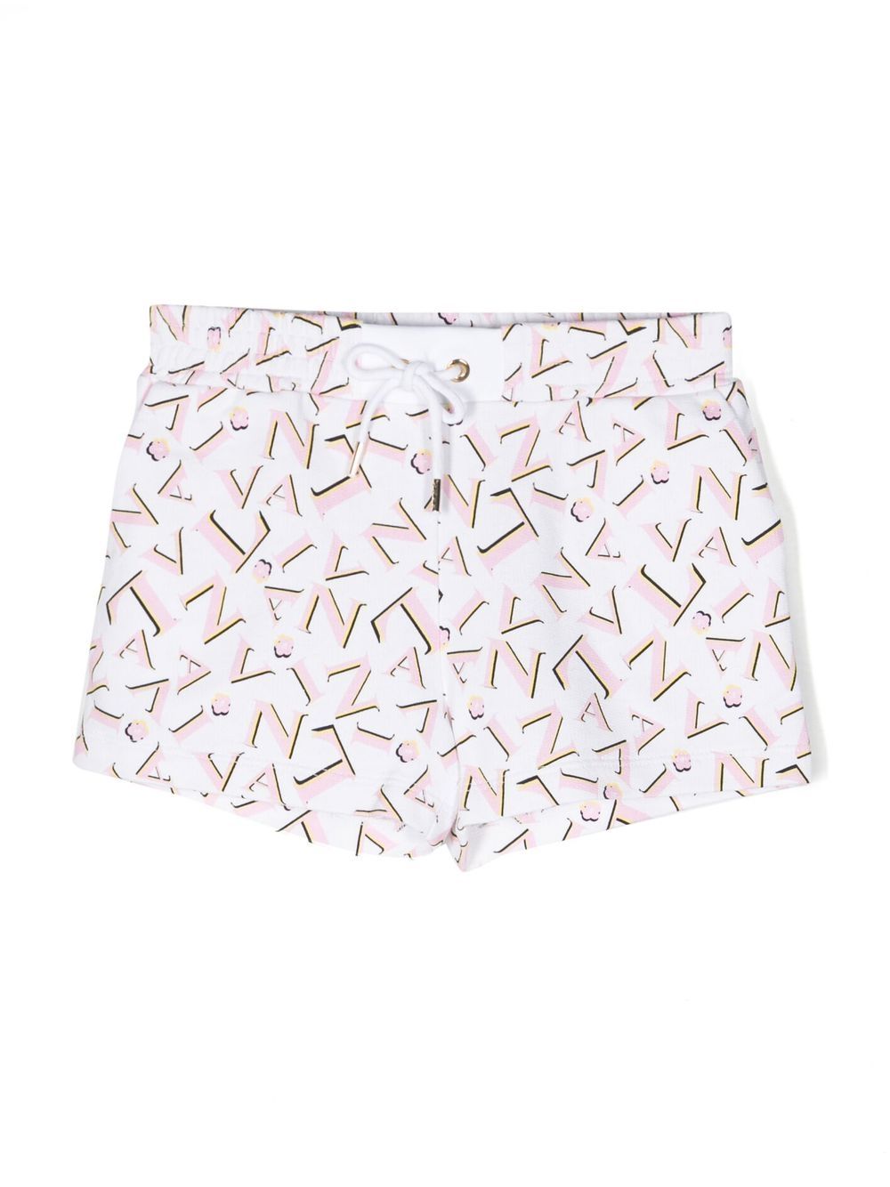 Lanvin Enfant logo-print drawstring shorts - White von Lanvin Enfant