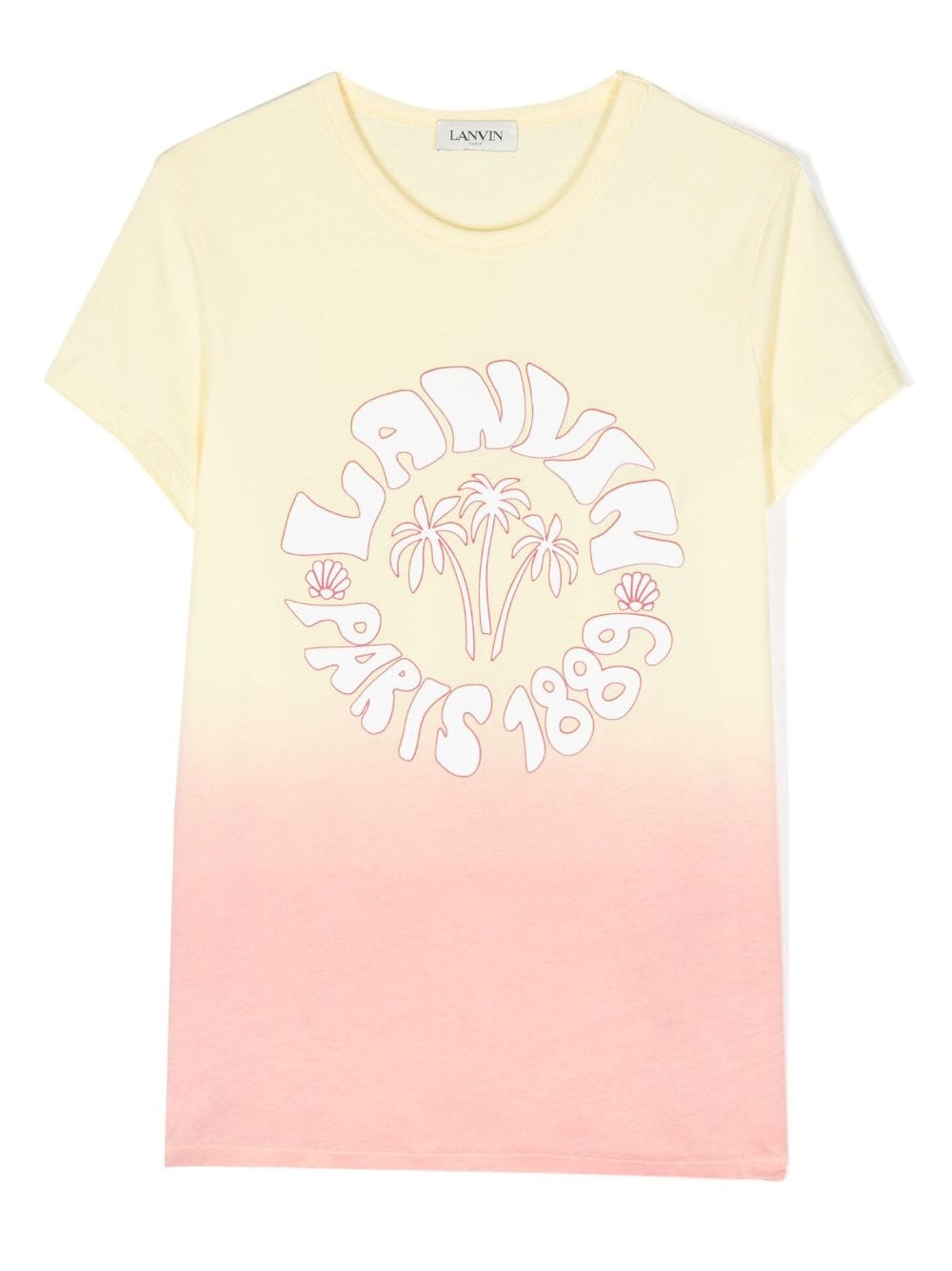 Lanvin Enfant ombré-effect cotton T-shirt - Yellow von Lanvin Enfant