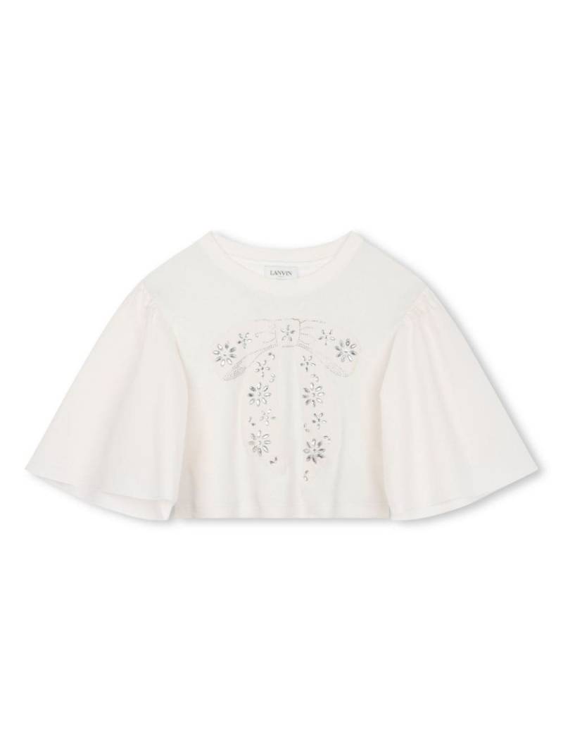 Lanvin Enfant wide-sleeve cotton T-shirt - Neutrals von Lanvin Enfant