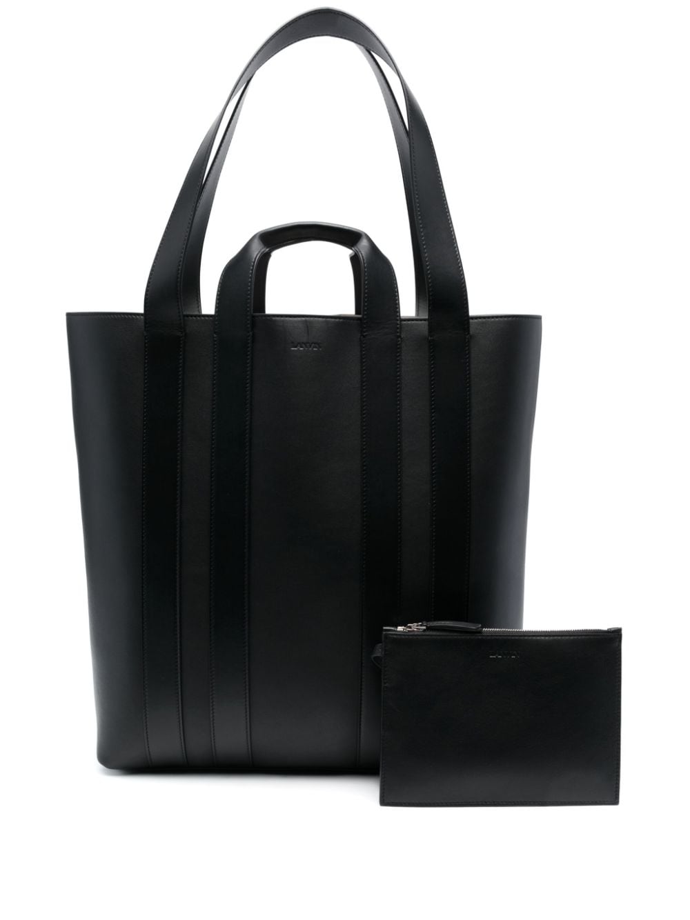 Lanvin Ballade North South leather tote bag - Black von Lanvin