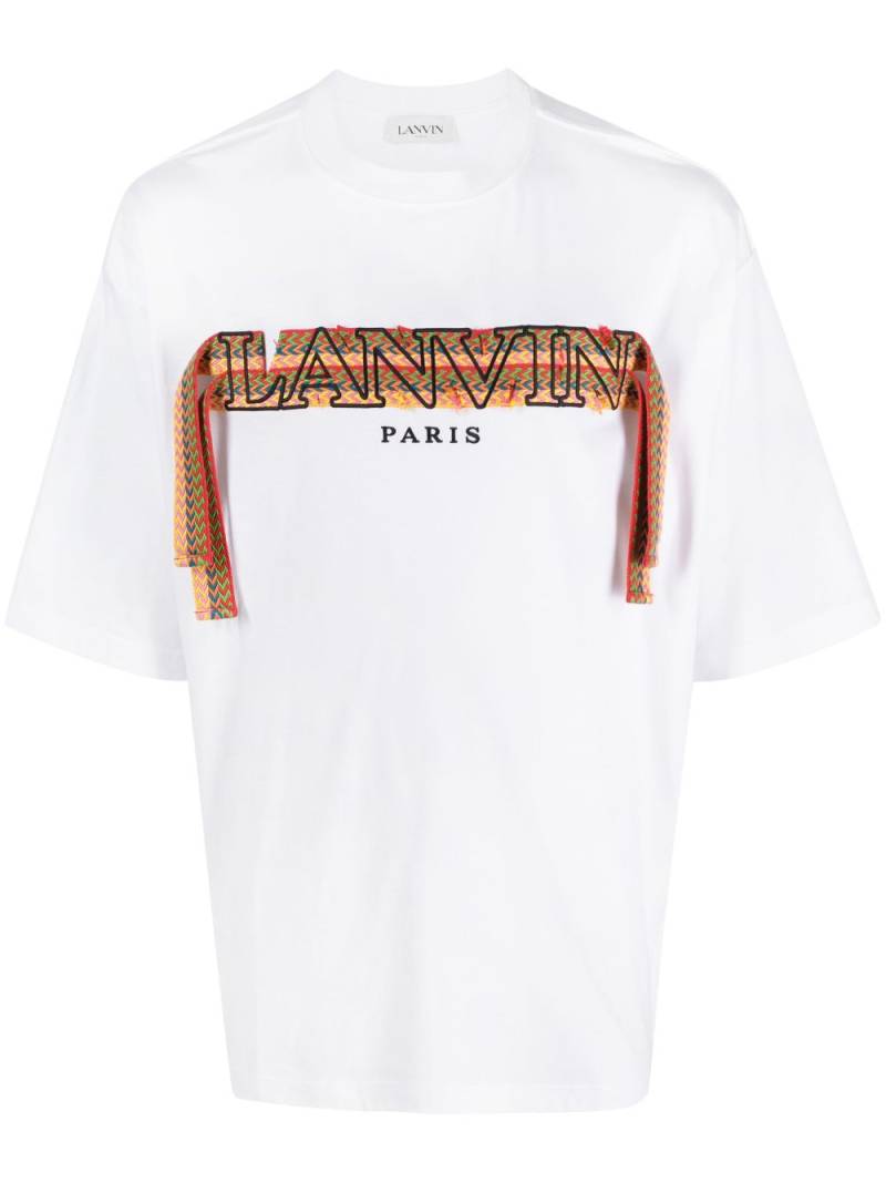 Lanvin Curb embroidered cotton T-shirt - White von Lanvin