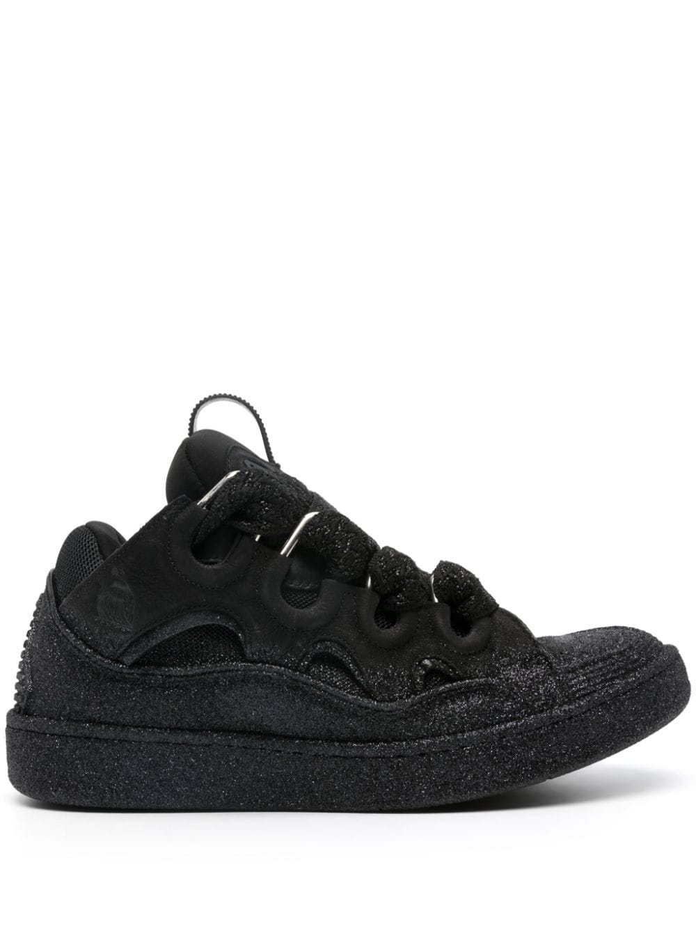 Lanvin Curb glitter-detailing leather sneakers - Black von Lanvin