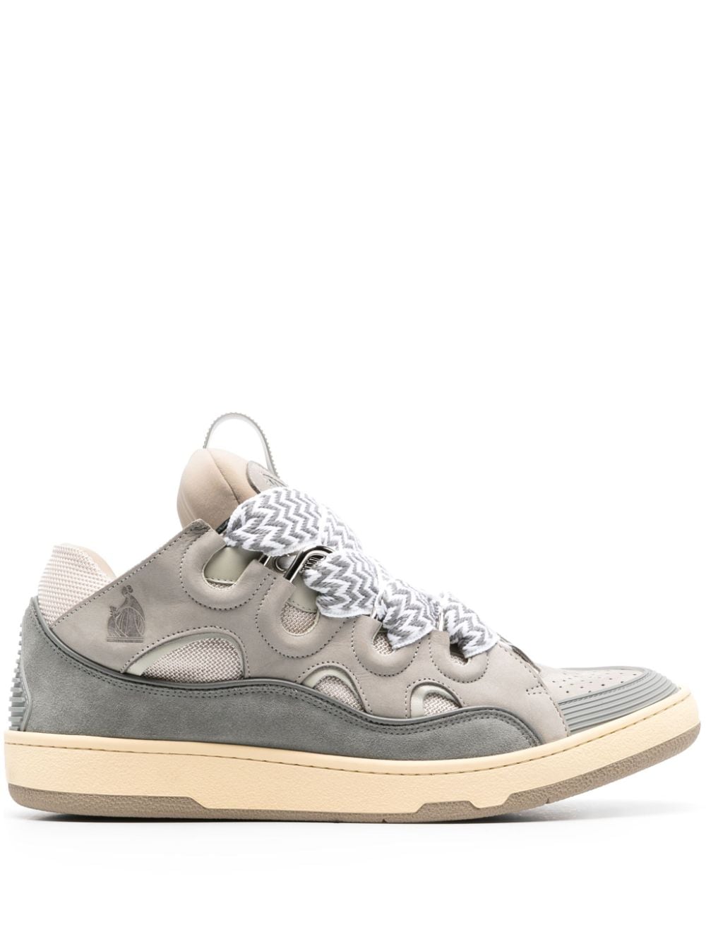Lanvin Curb leather sneakers - Grey von Lanvin