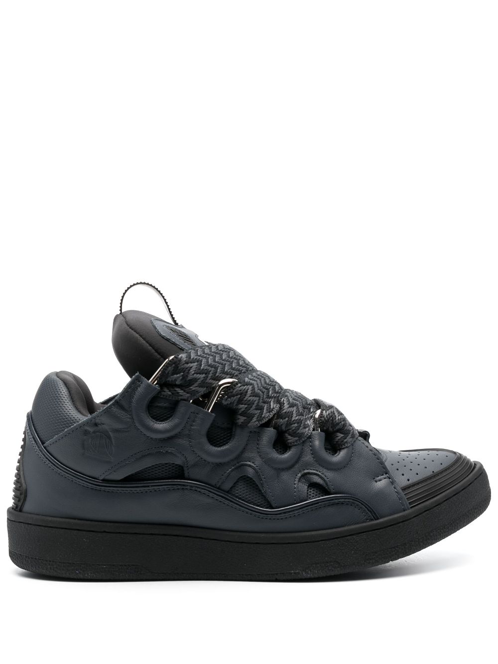 Lanvin Curb leather sneakers - Grey von Lanvin