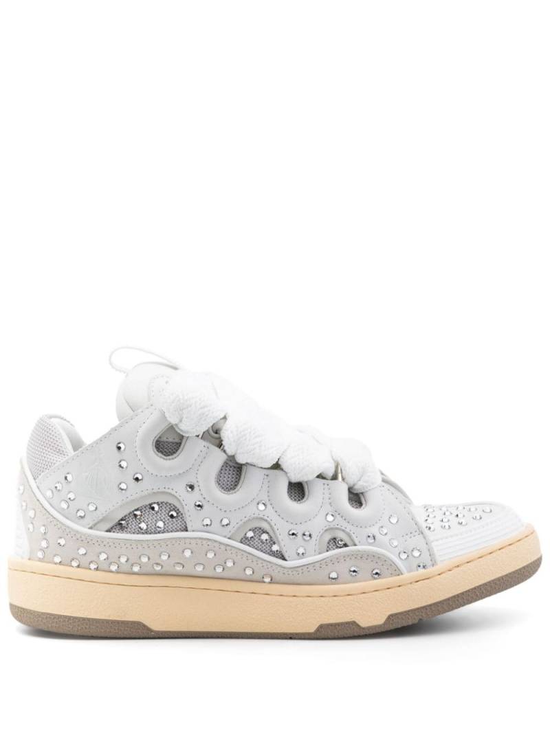 Lanvin Curb rhinestone-embellished sneakers - White von Lanvin