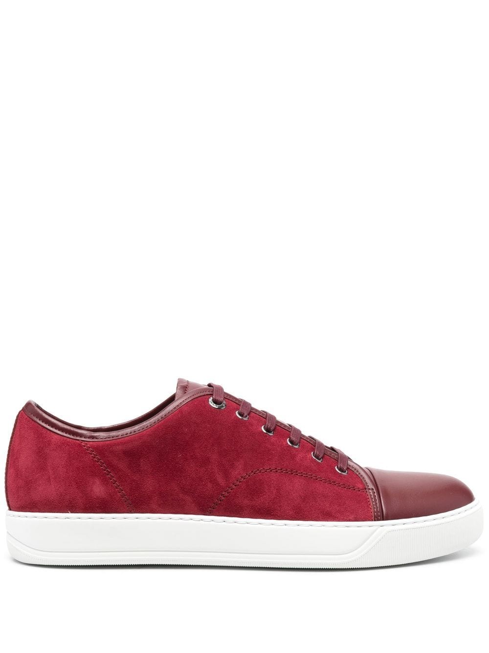 Lanvin DBB1 panelled leather low-top sneakers - Red von Lanvin
