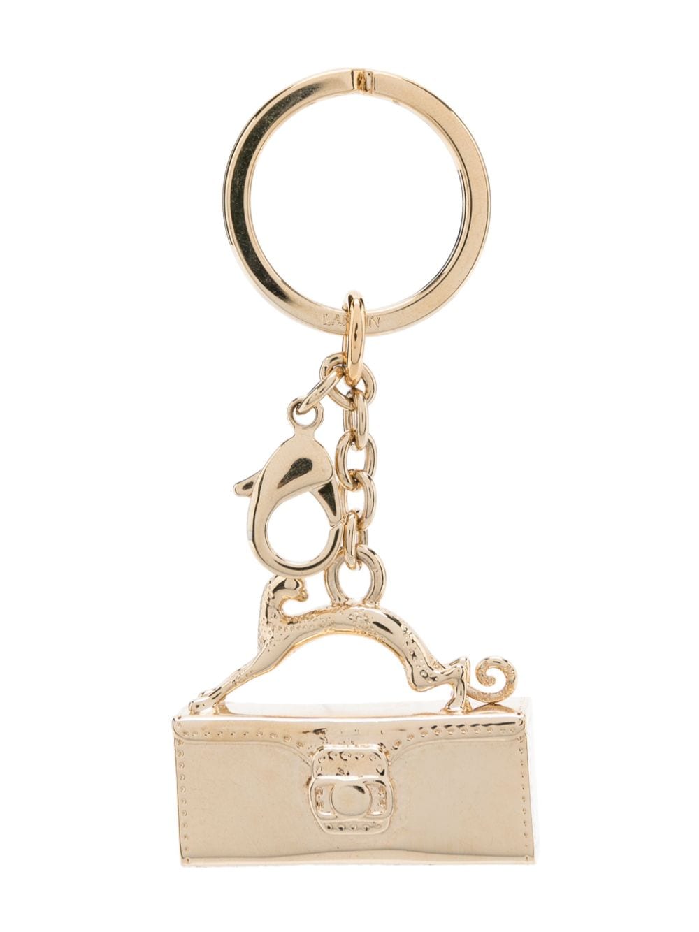 Lanvin Pencil Cat charm keyring - Gold von Lanvin