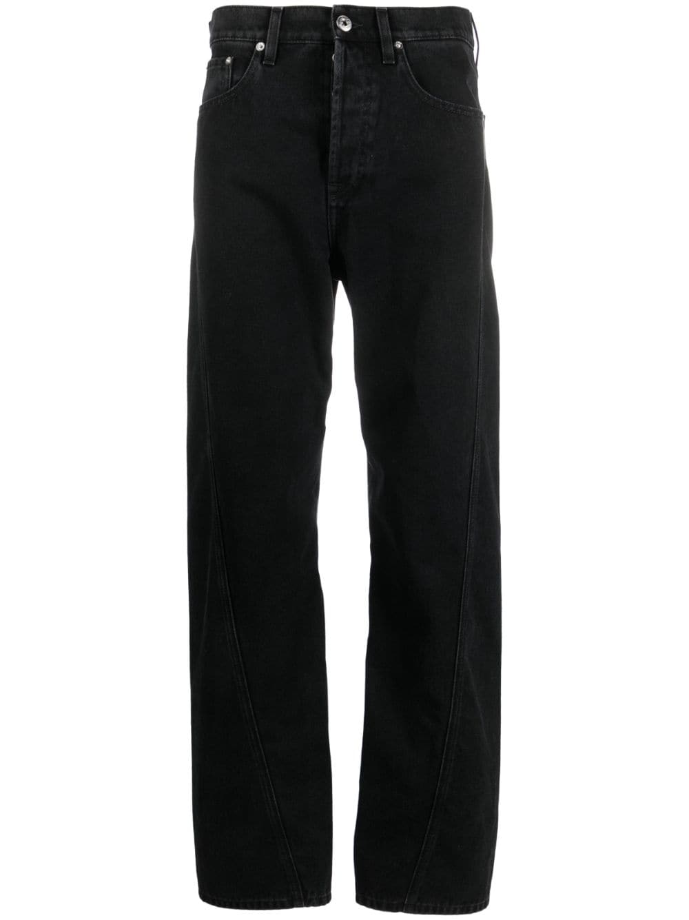 Lanvin Twisted straight-leg jeans - Black von Lanvin