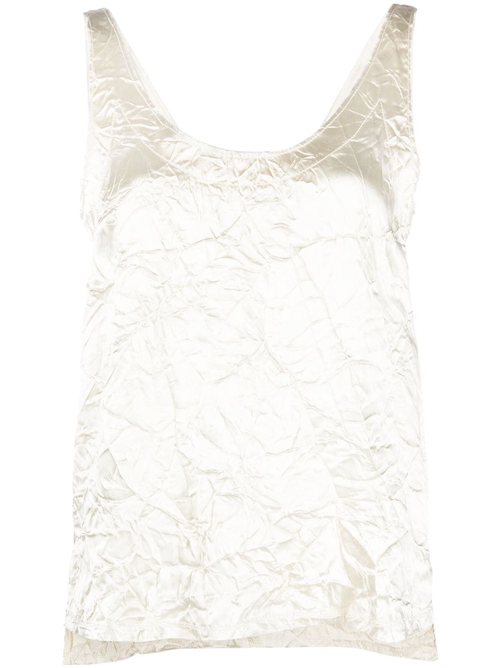 Lanvin V-back crinkled-effect top - White von Lanvin