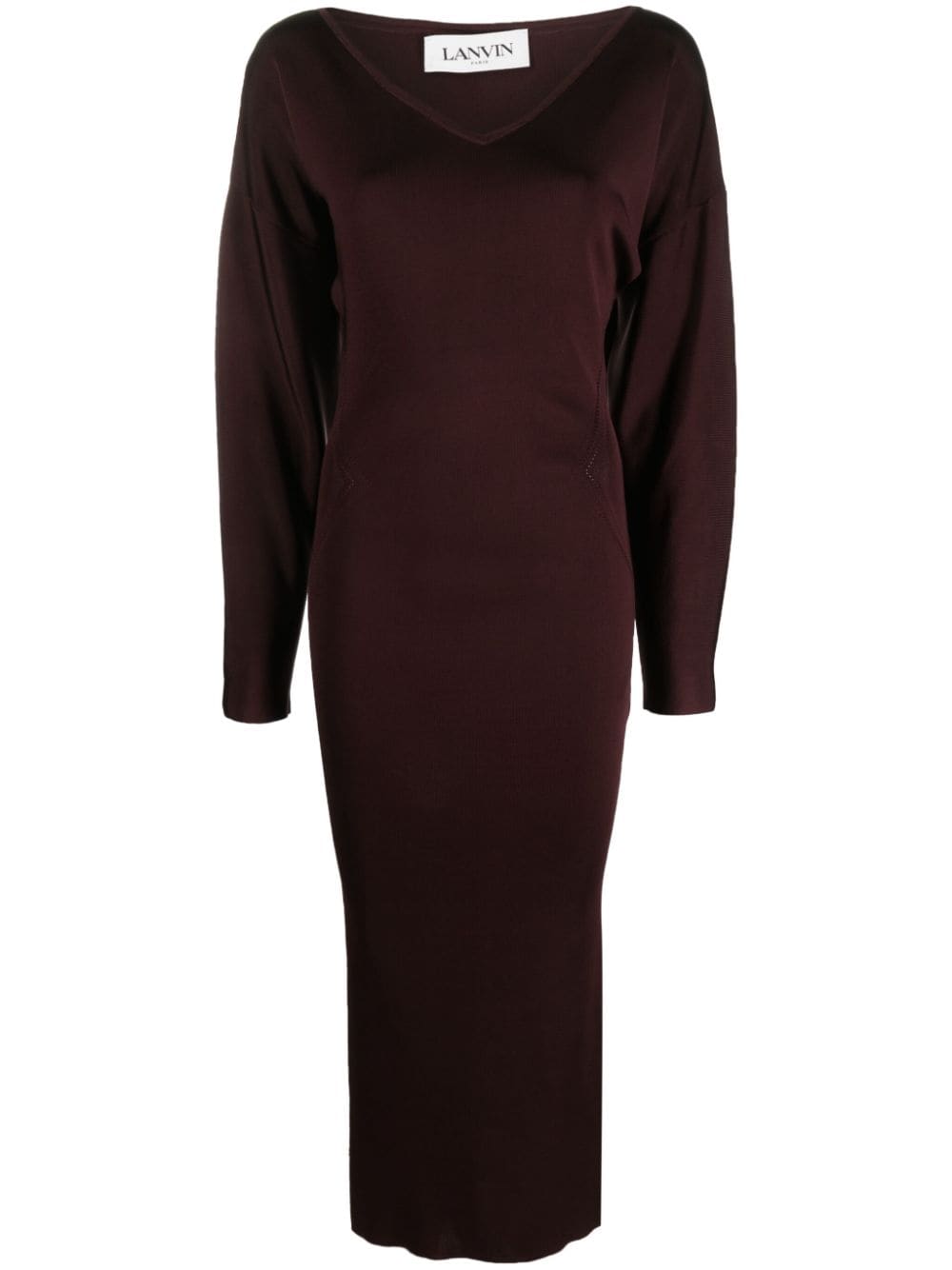 Lanvin V-neck midi dress - Purple von Lanvin