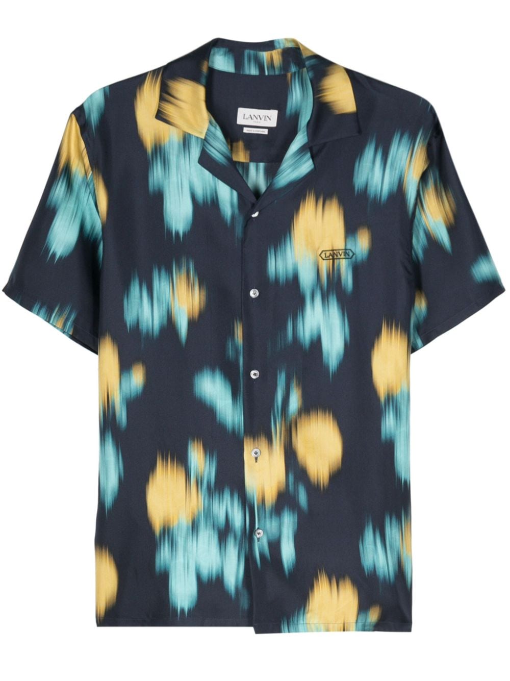 Lanvin abstract-pattern silk shirt - Blue von Lanvin