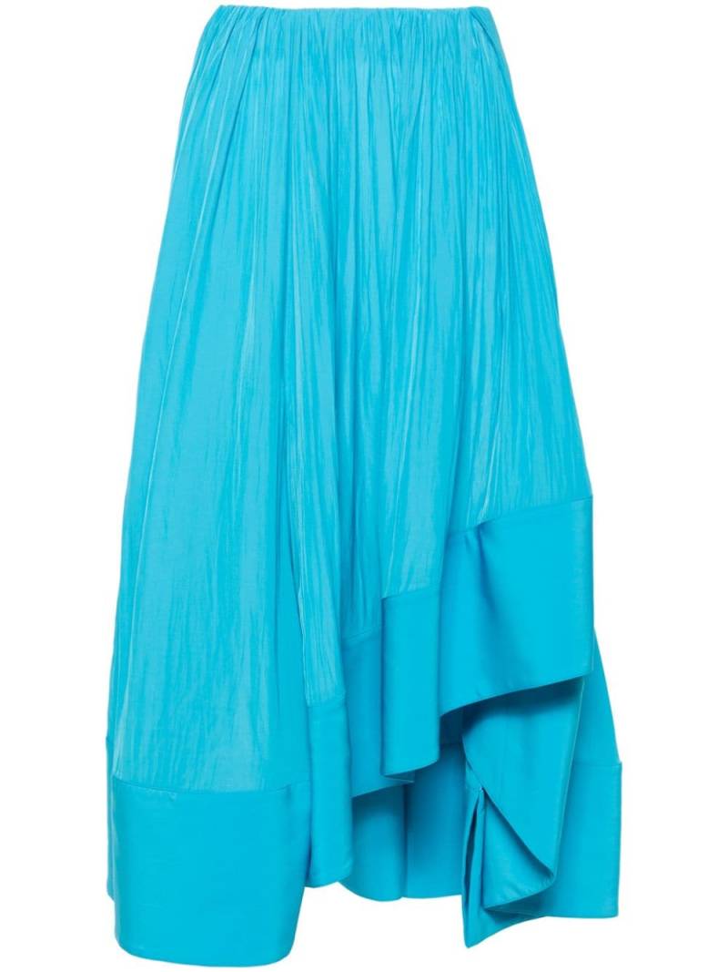 Lanvin asymmetric charmeuse maxi skirt - Blue von Lanvin