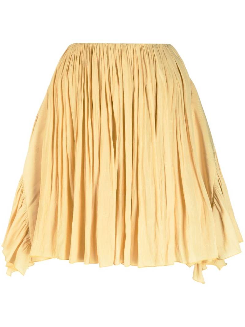 Lanvin asymmetric pleated miniskirt - Yellow von Lanvin