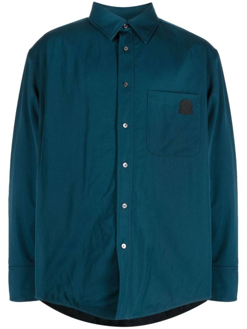 Lanvin box-pleat long-sleeved shirt - Blue von Lanvin