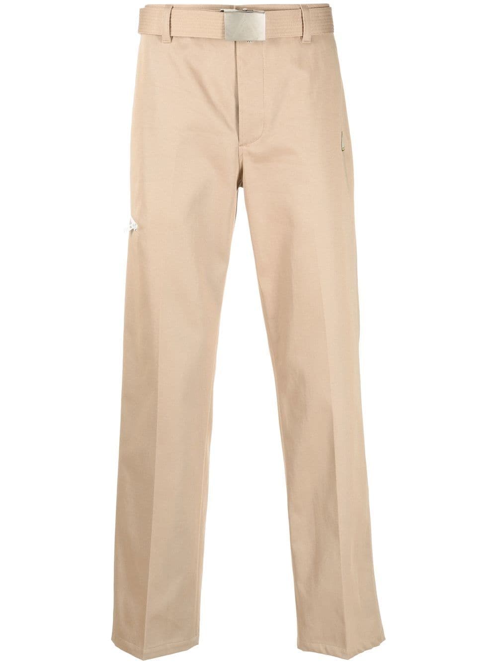 Lanvin buckle-fastened straight trousers - Neutrals von Lanvin