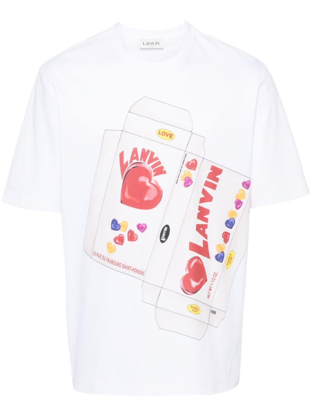 Lanvin candy-print cotton T-shirt - White von Lanvin