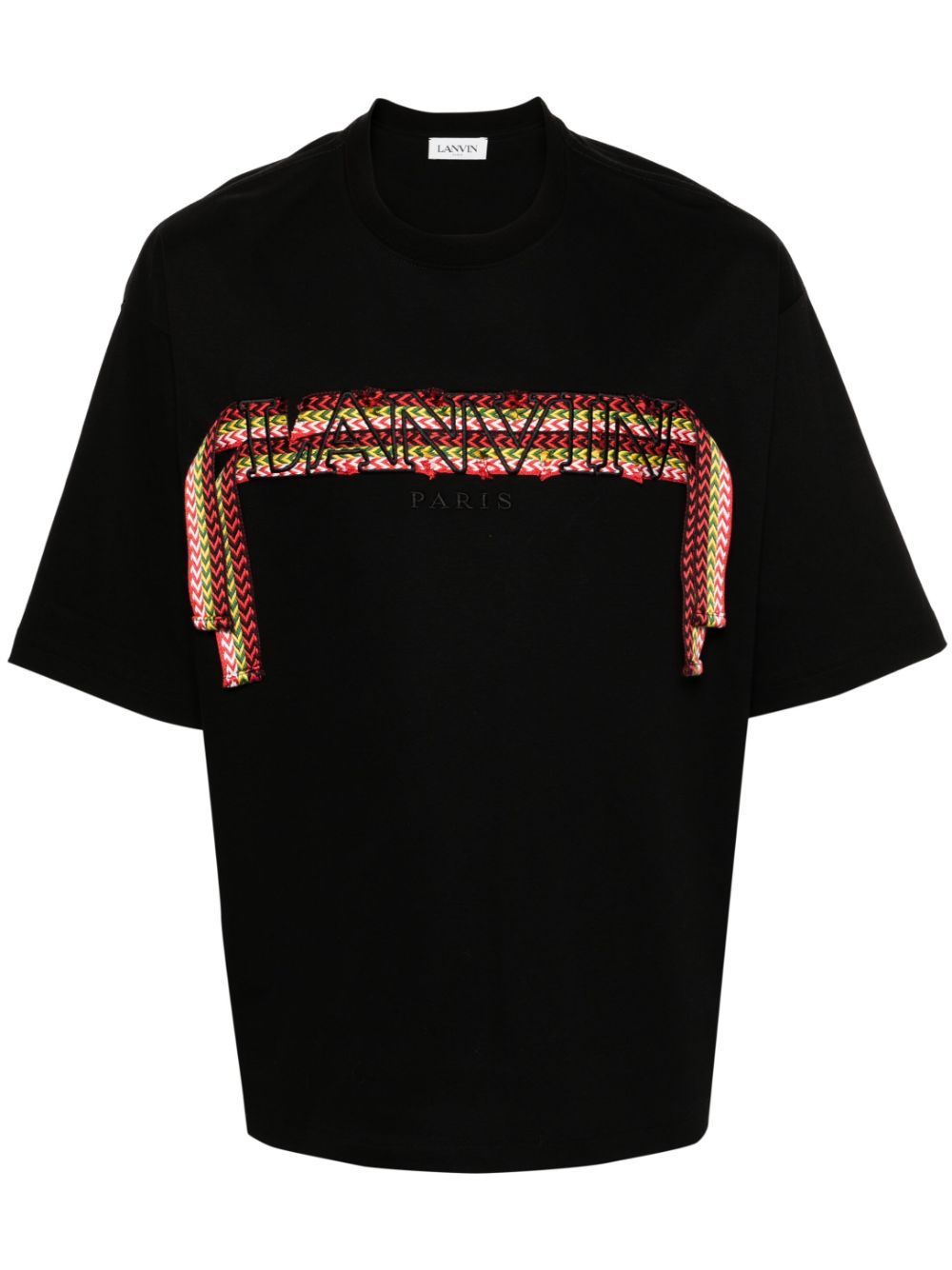 Lanvin curb lace-detailed cotton T-shirt - Black von Lanvin