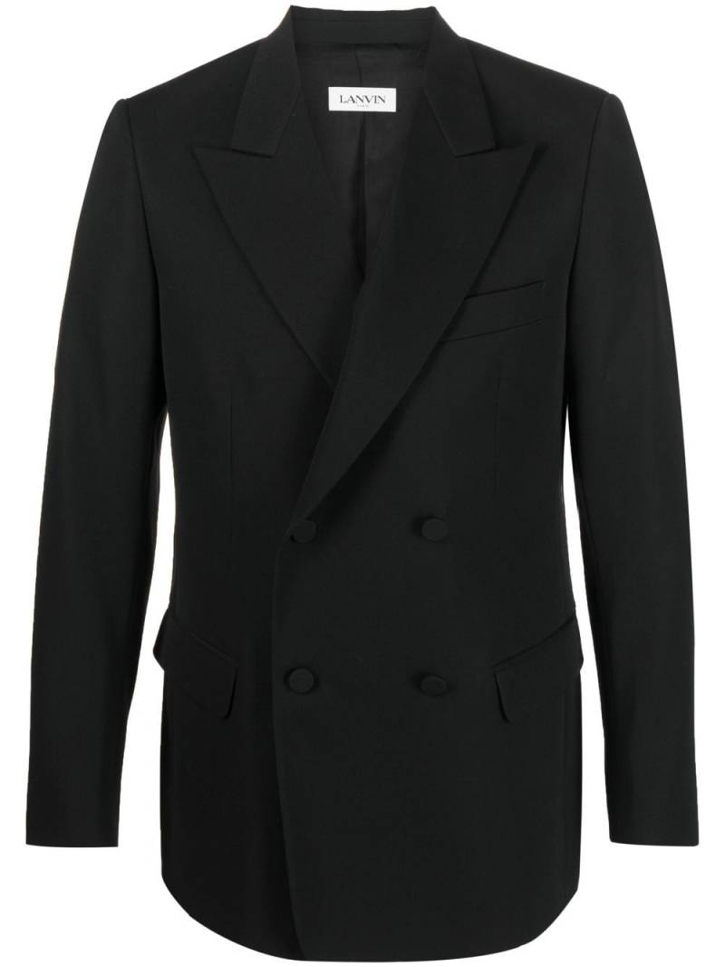 Lanvin double-breasted wool blazer - Black von Lanvin