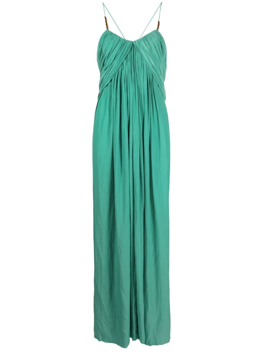 Lanvin embellished pleated maxi dress - Green von Lanvin