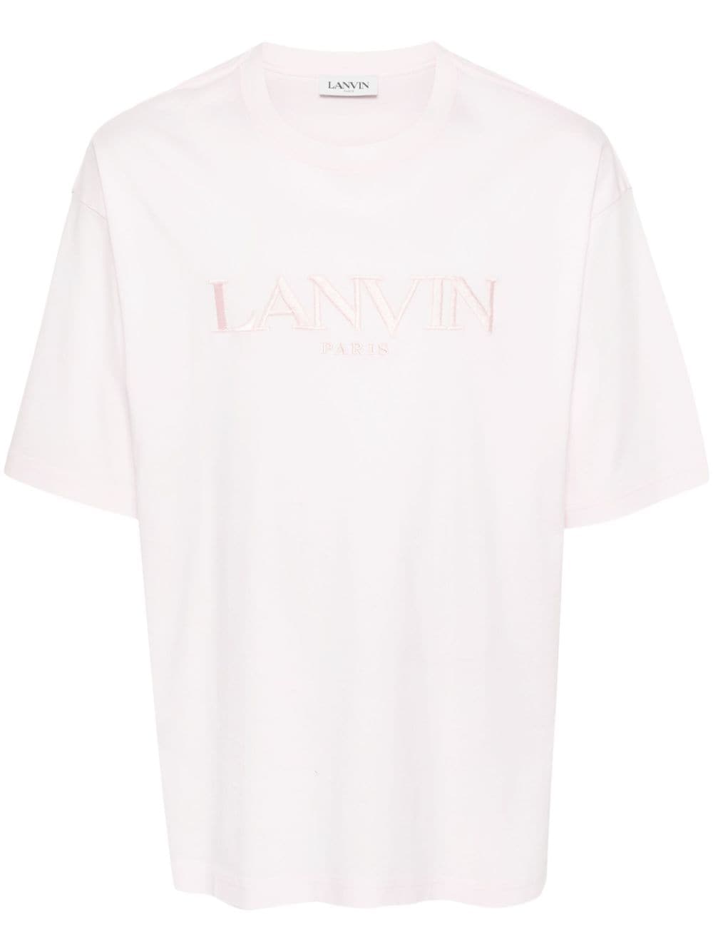 Lanvin logo-embroidered cotton T-shirt - Pink von Lanvin