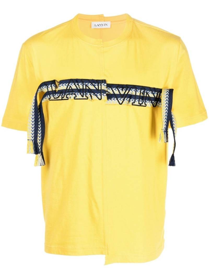 Lanvin embroidered-logo cotton T-shirt - Yellow von Lanvin