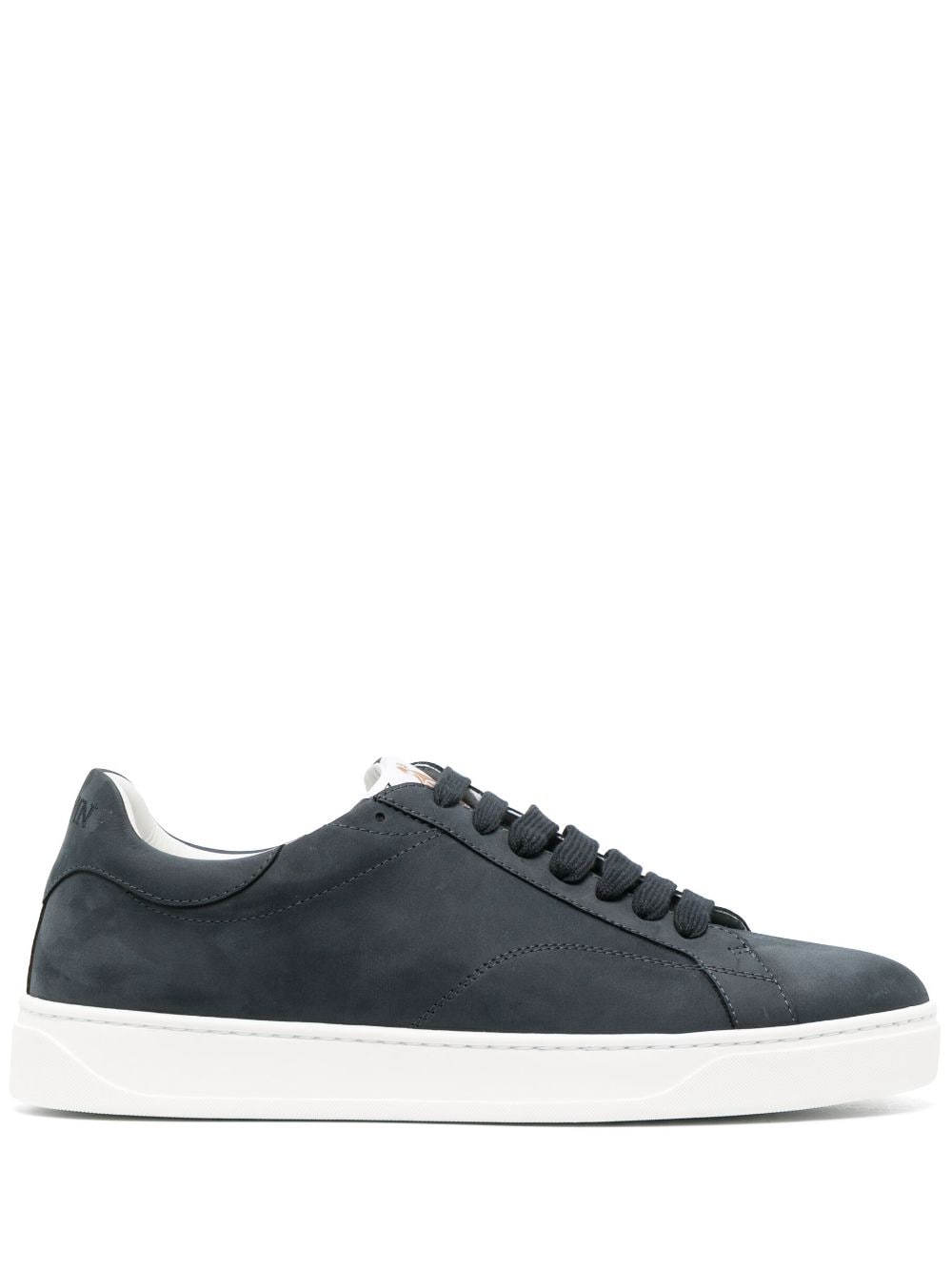 Lanvin embroidered-logo low-top leather sneakers - Blue von Lanvin