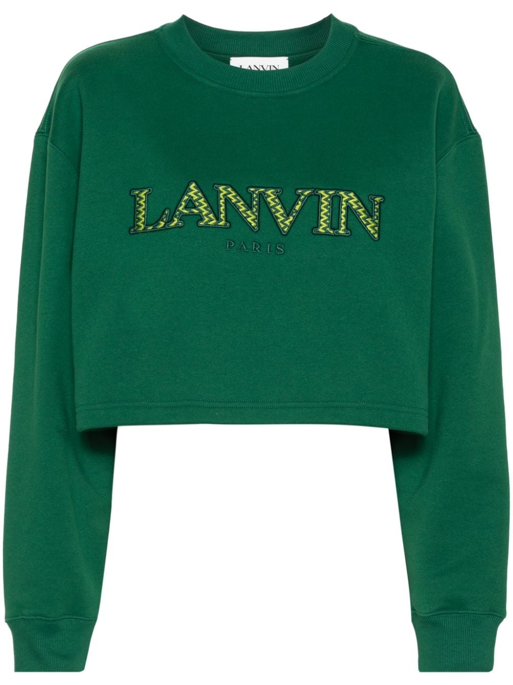 Lanvin embroidered-logo sweatshirt - Green von Lanvin