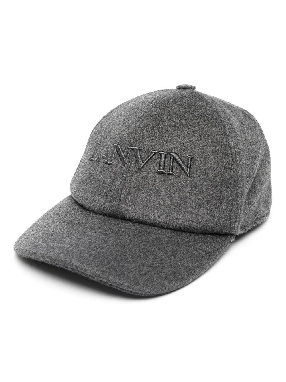 Lanvin embroidered-logo wool felt cap - Grey von Lanvin