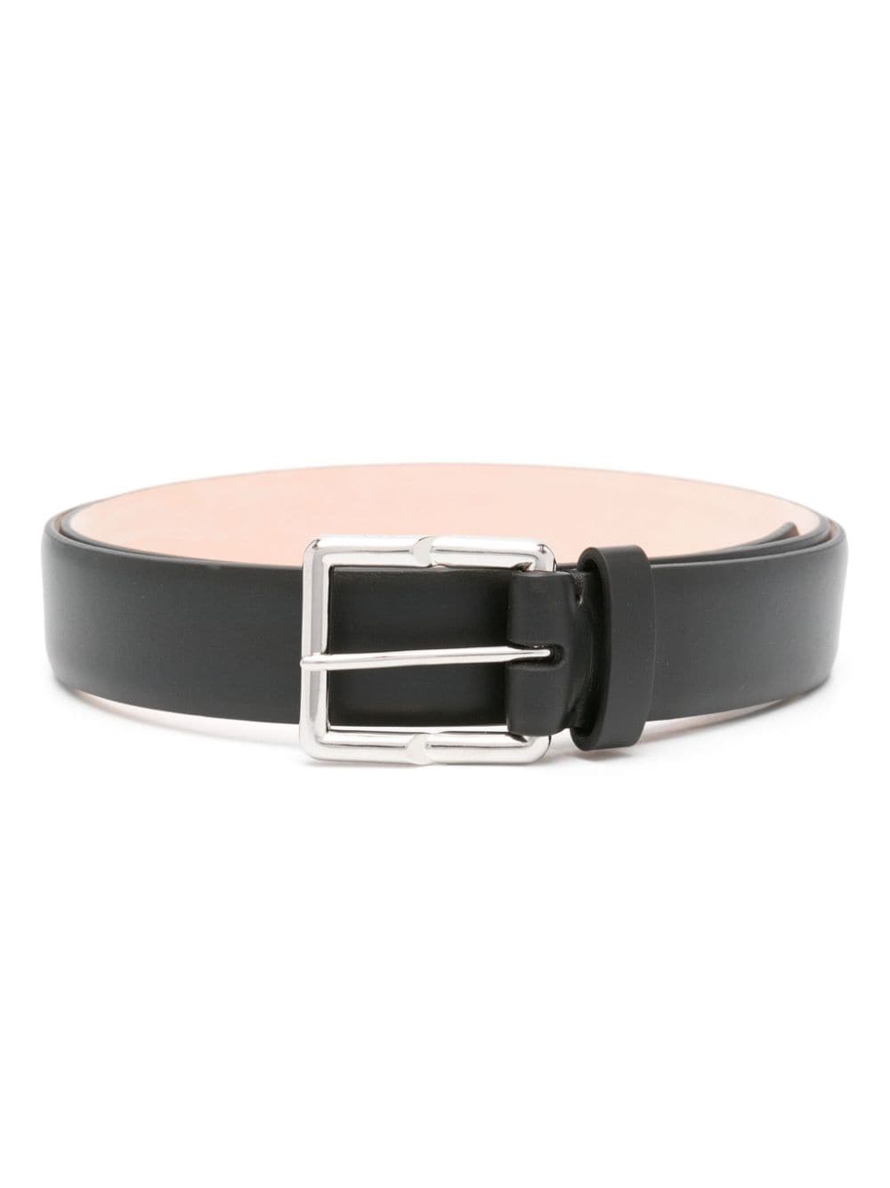 Lanvin engraved-buckle leather belt - Black von Lanvin