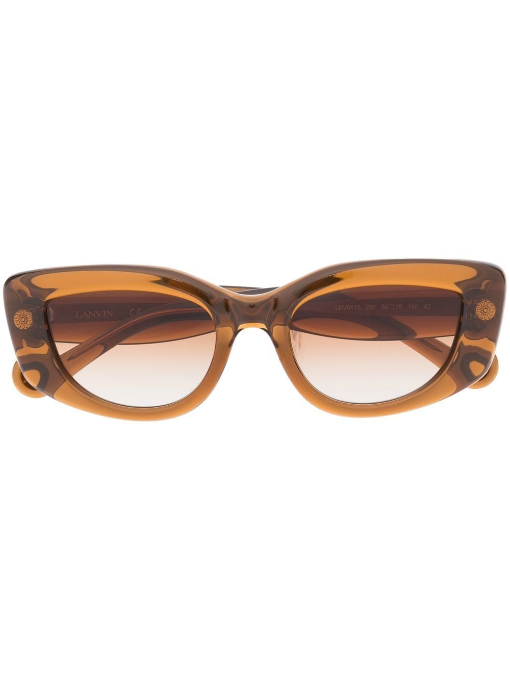 Lanvin engraved-logo tinted sunglasses - Brown von Lanvin